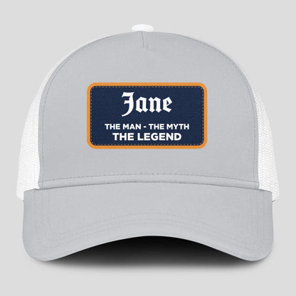 The Man The Myth The Legend Gray Mesh Cap JANE 13K1 C204PF