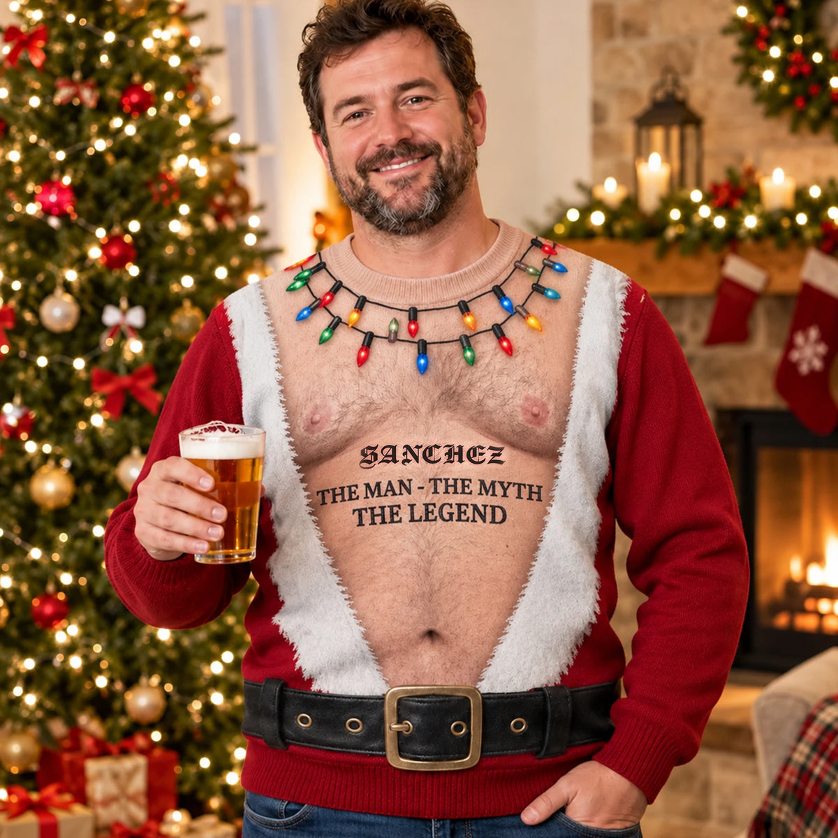 The Man The Myth The Legend Santa Ugly Sweater SANCHEZ 13K1 UG01