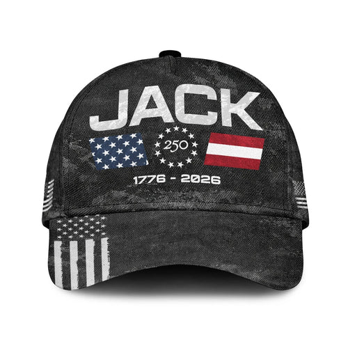 JACK 13K1-C13PF 250th Anniversary Patriotic Baseball Cap 1776–2026