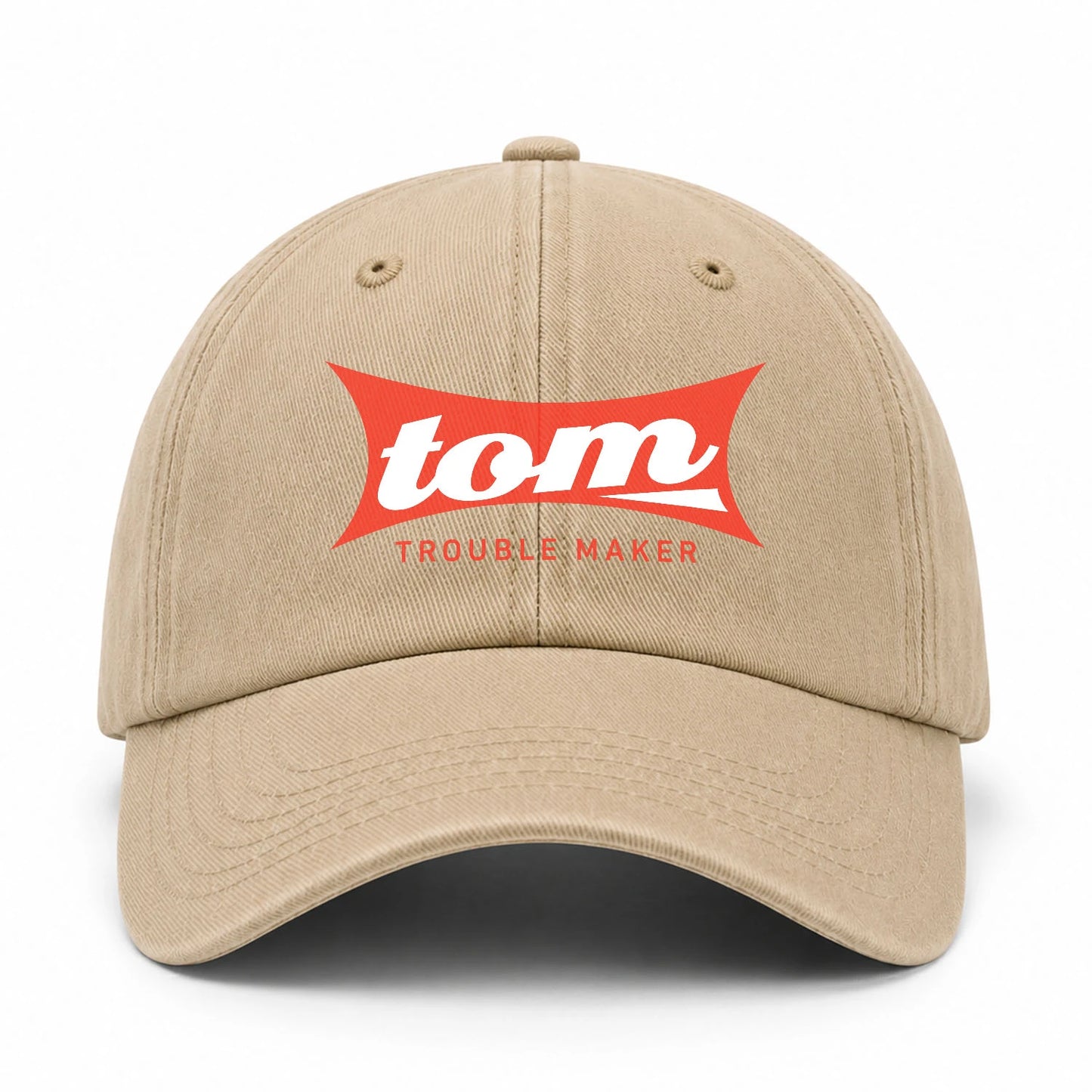 Trouble Maker Red Logo Washed Cap TOM 13K1 C78PF