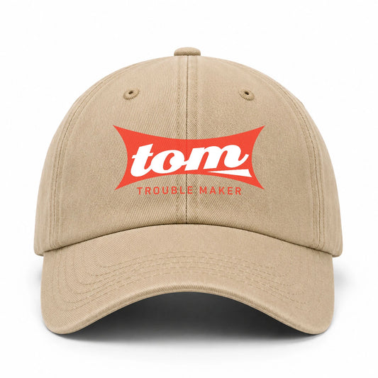 Trouble Maker Red Logo Washed Cap TOM 13K1 C78PF