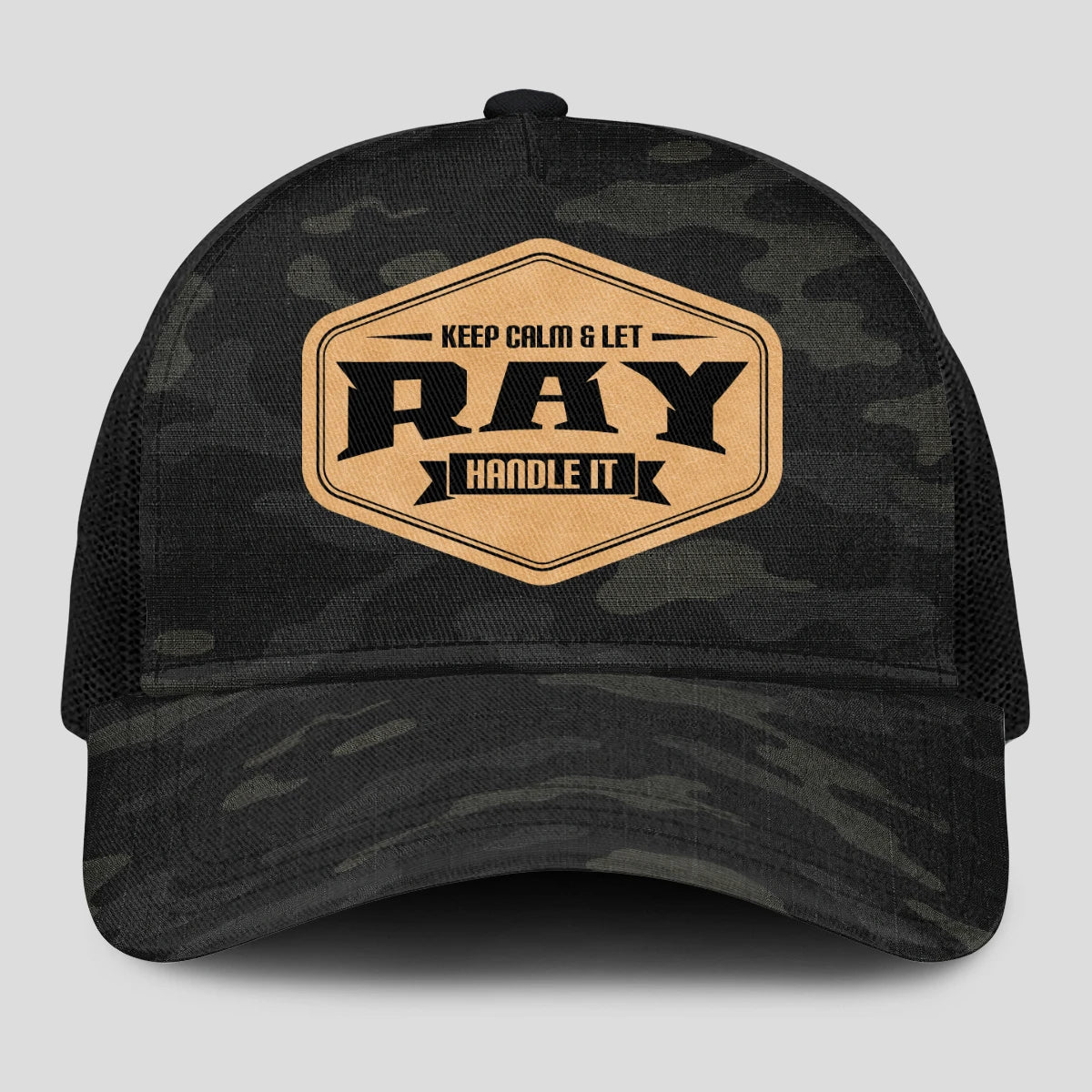 Keep Calm & Let Your Name Handle It Dark Camo Mesh Cap RAY 13K1 C195PF
