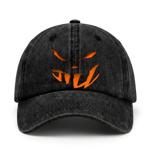 Your Name Jack O' Lantern Halloween Washed Cap JILL 13K1 C100PF