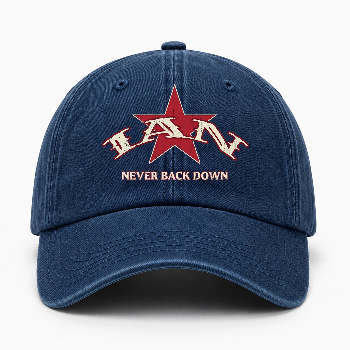 Never Back Down Western Blue Denim Cap IAN 13K1 C61PF