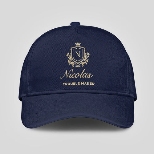 Trouble Maker Golden Logo Navy Cap NICOLAS 13K1 C155PF