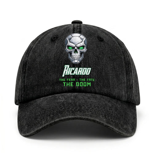 The Fear The Fate The Doom Skull Washed Cap RICARDO 13K1 C99PF