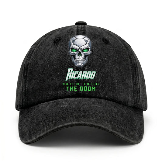 The Fear The Fate The Doom Skull Washed Cap RICARDO 13K1 C99PF