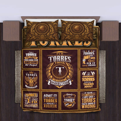 TORRES Limited Edition Personalized Bedding Set 13K1-BS3