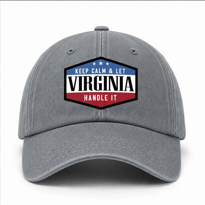 Keep Calm & Let Your Name Handle It Washed Cap VIRGINIA 13K1 C87PF