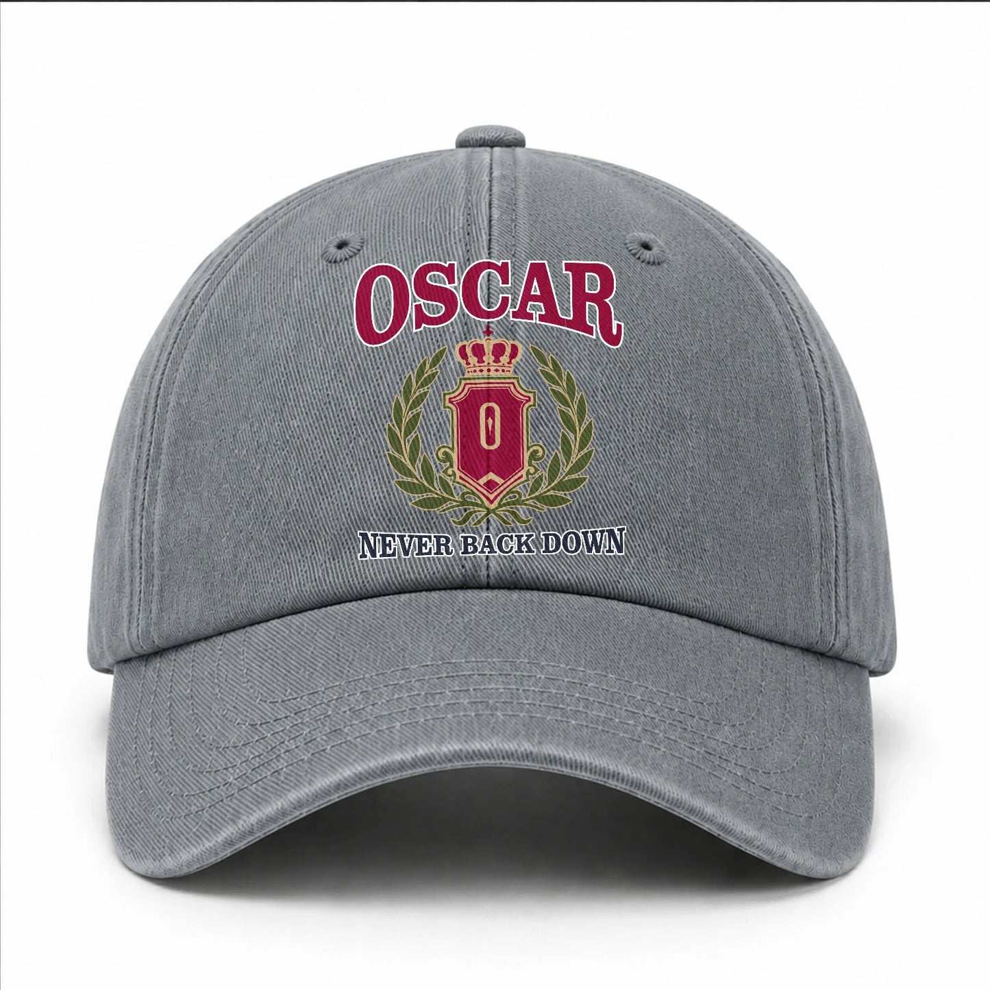 Your Name Never Back Down Royal Washed Cap OSCAR 13K1 C77PF