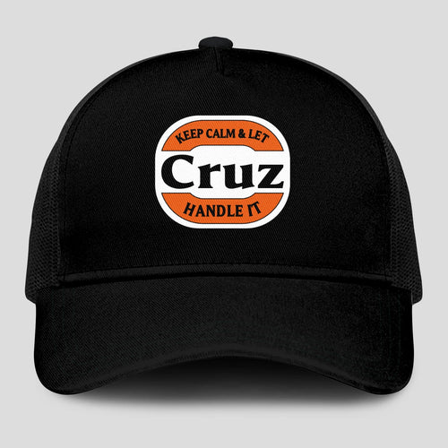 Keep Calm & Let Your Name Handle It Black Mesh Cap CRUZ 13K1 C199PF