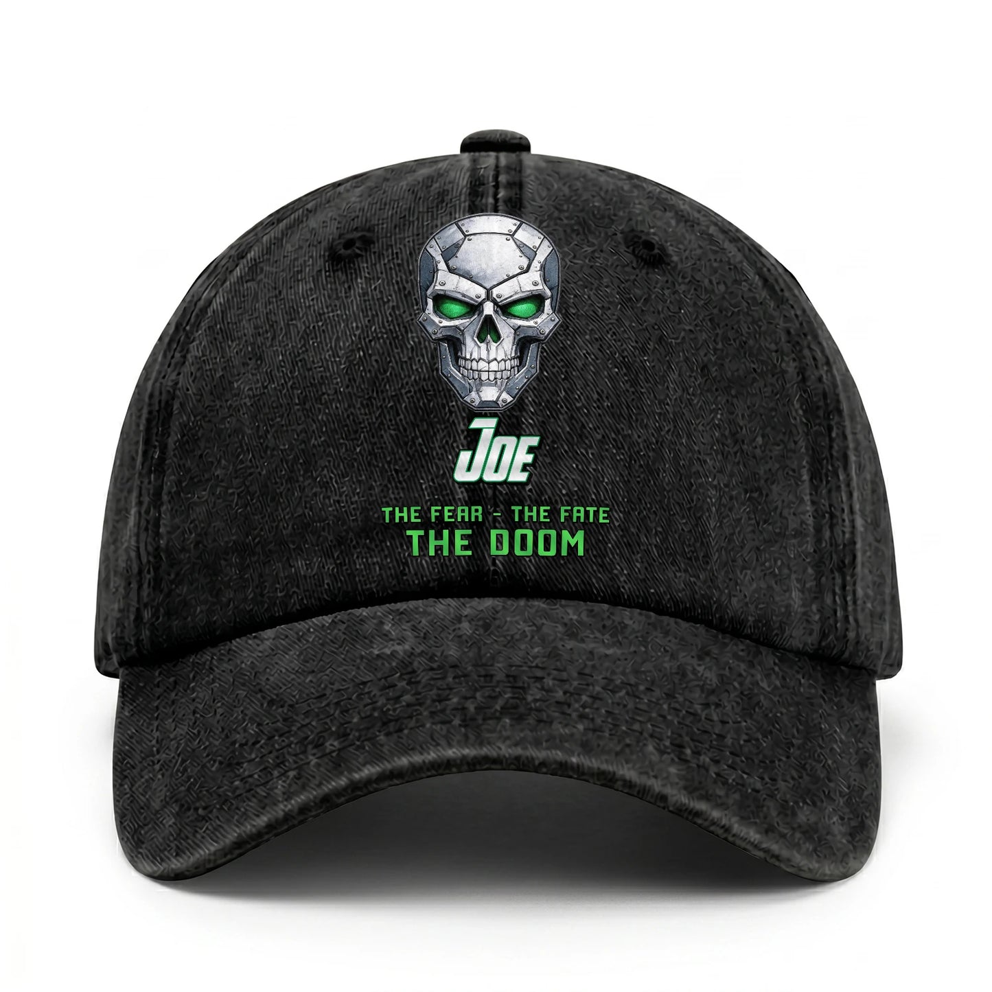The Fear The Fate The Doom Skull Washed Cap JOE 13K1 C99PF