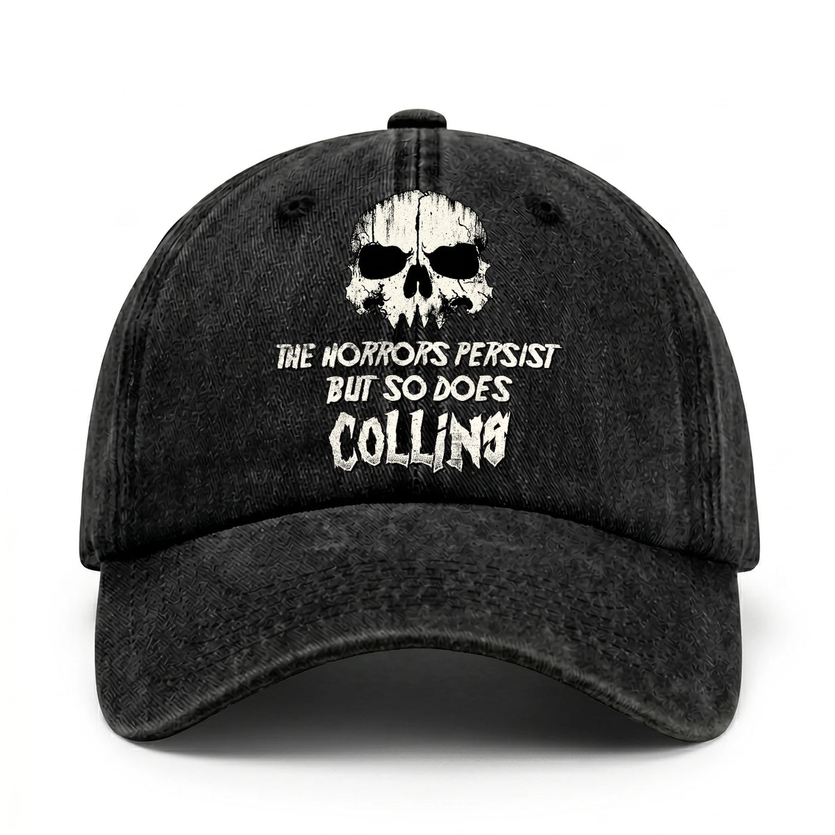 The Horrors Persist But So Does Your Name Cool Skull Washed Cap COLLINS 13K1 C134PF