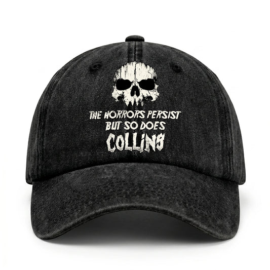 The Horrors Persist But So Does Your Name Cool Skull Washed Cap COLLINS 13K1 C134PF