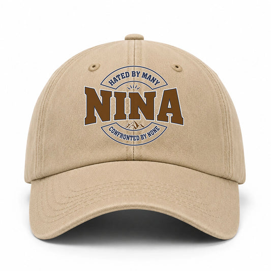 Hated By Many Confronted By None Washed Cap NINA 13K1 C36PF