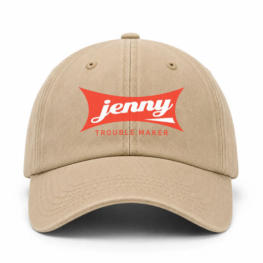 Trouble Maker Red Logo Washed Cap JENNY 13K1 C78PF