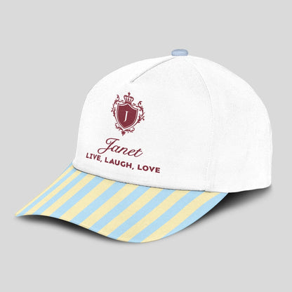 Live Laugh Love Blue And Yellow Luxury Cap JANET 13K1 C121PF