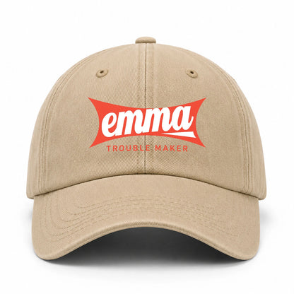 Trouble Maker Red Logo Washed Cap EMMA 13K1 C78PF