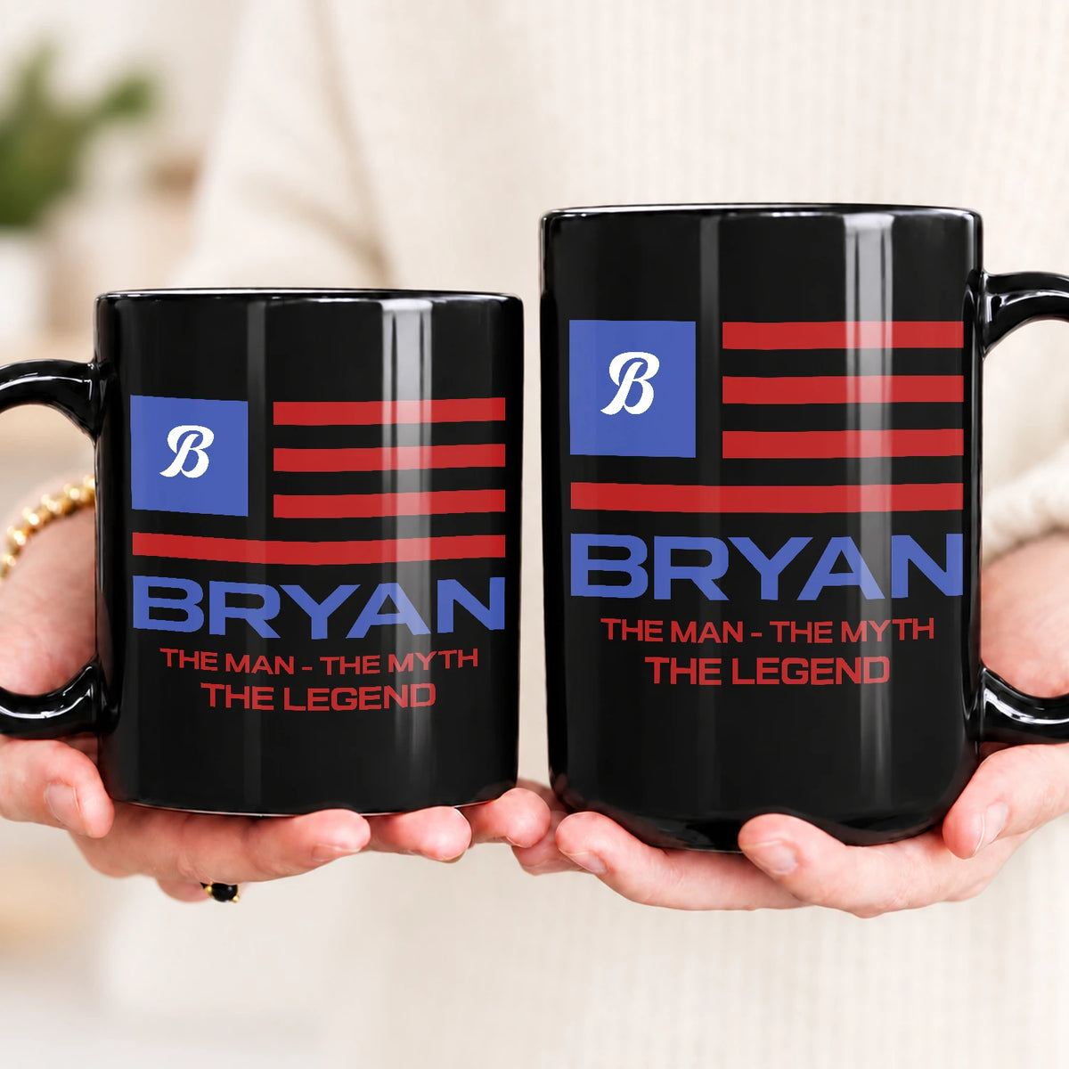 The Man The Myth The Legend American Flag Mug BRYAN 13K1 MG18