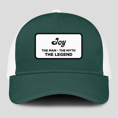 The Man The Myth The Legend Green And White Mesh Cap JOY 13K1 C198PF