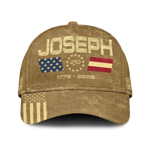 JOSEPH 13K1-C14PF 250th Anniversary Patriotic Baseball Cap 1776–2026
