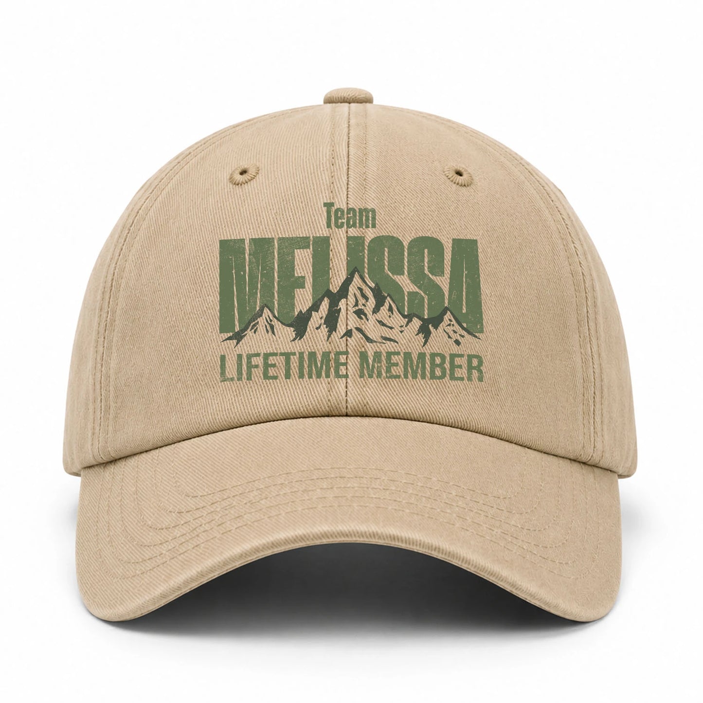 Team Your Name Lifetime Member Mountain Cap MELISSA 13K1 C58PF