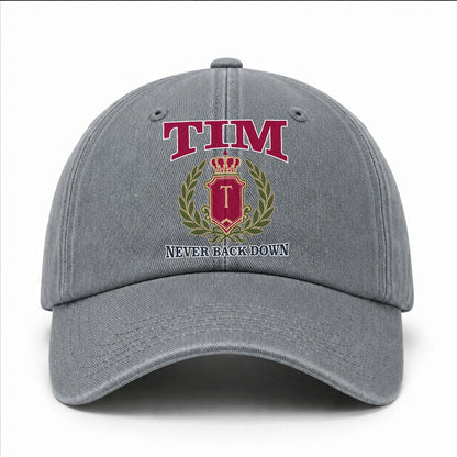 Your Name Never Back Down Royal Washed Cap TIM 13K1 C77PF