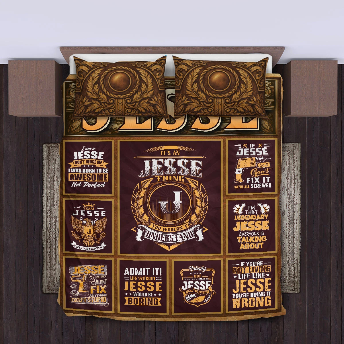 JESSE Limited Edition Personalized Bedding Set 13K1-BS3