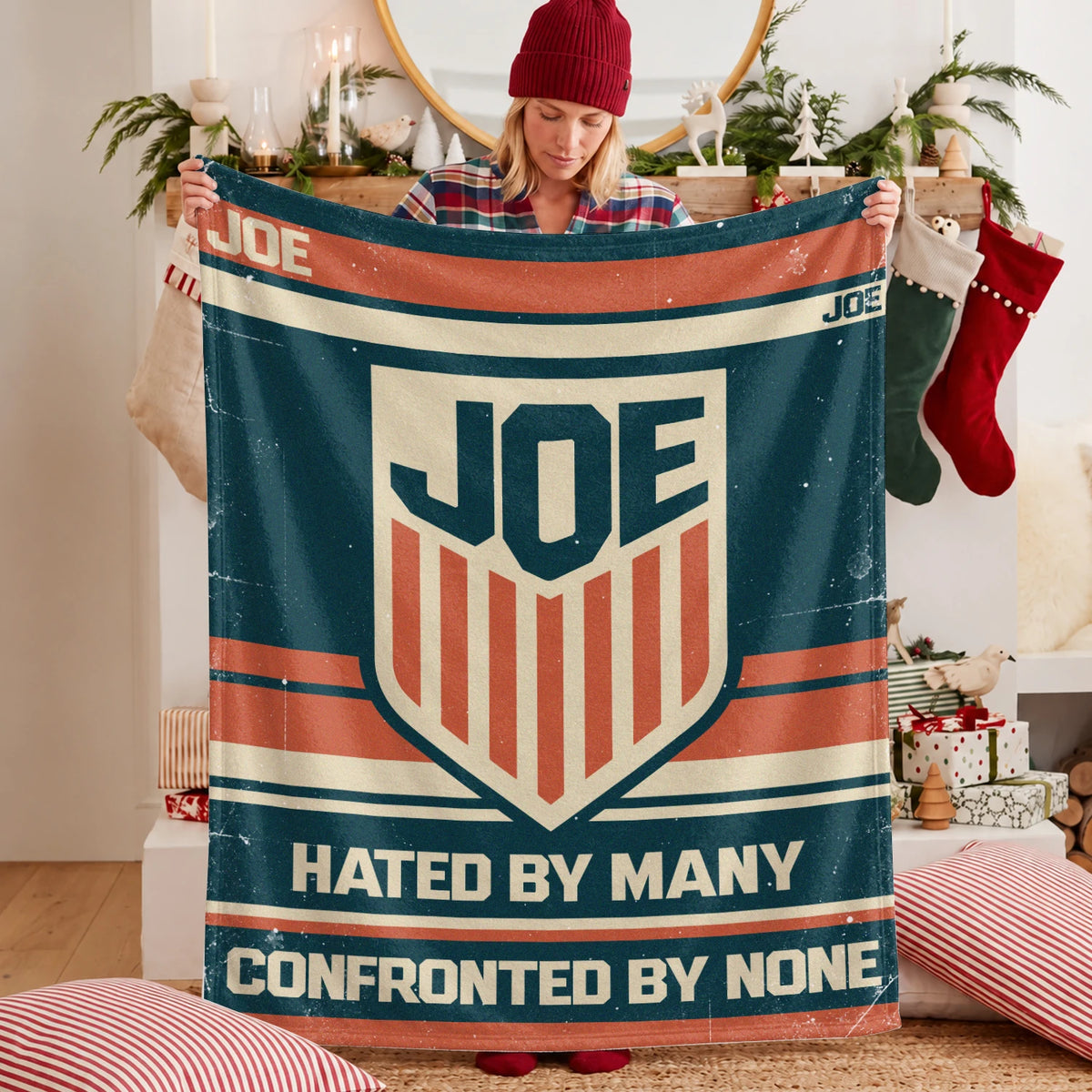 Hated By Many Confronted By None Retro Fleece Blanket JOE 13K1 BK58