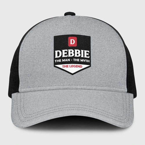 The Man The Myth The Legend Gray Mesh Cap DEBBIE 13K1 C189PF