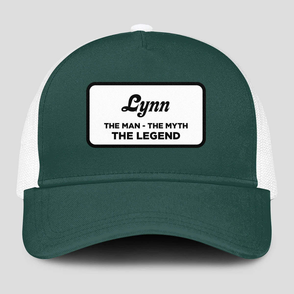 The Man The Myth The Legend Green And White Mesh Cap LYNN 13K1 C198PF