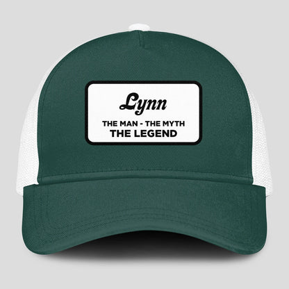 The Man The Myth The Legend Green And White Mesh Cap LYNN 13K1 C198PF