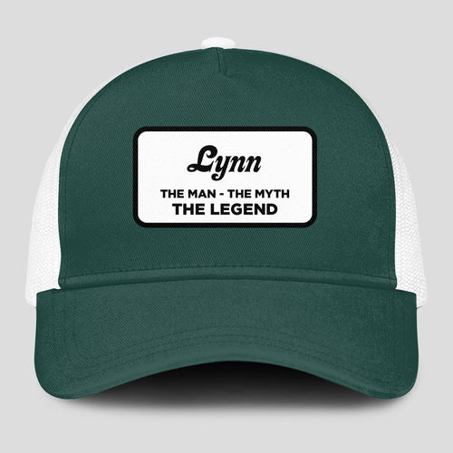 The Man The Myth The Legend Green And White Mesh Cap LYNN 13K1 C198PF