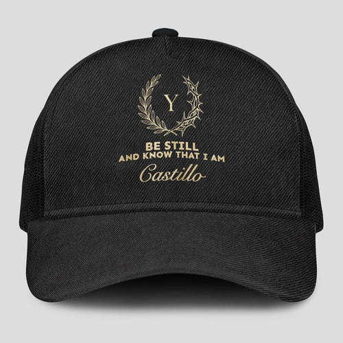 Be Still And Know That I Am Name Black Mesh Cap CASTILLO 13K1 C202PF