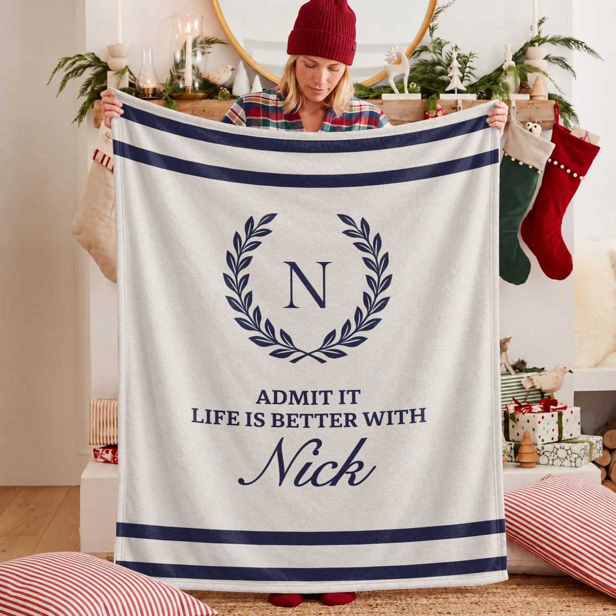 Admit It Life Is Better With Your Name Vintage Fleece Blanket NICK 13K1 BK40
