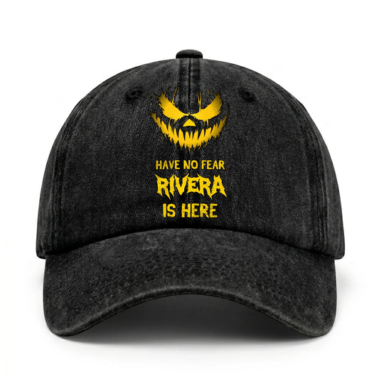 Have No Fear Your Name Is Here Jack O' Lantern Washed Cap RIVERA 13K1 C135PF