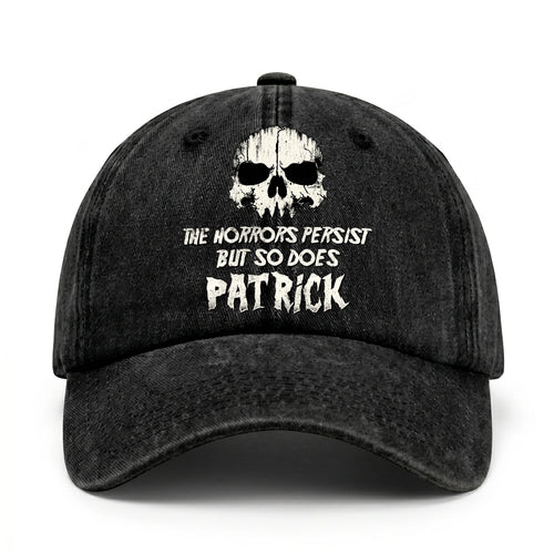 The Horrors Persist But So Does Your Name Cool Skull Washed Cap PATRICK 13K1 C134PF
