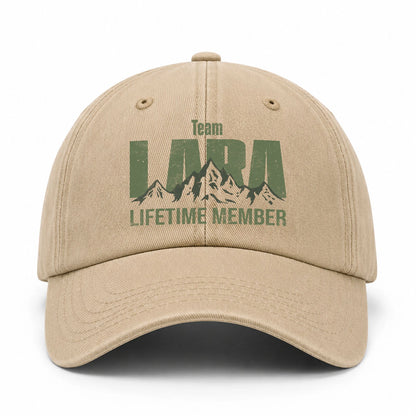 Team Your Name Lifetime Member Mountain Cap LARA 13K1 C58PF