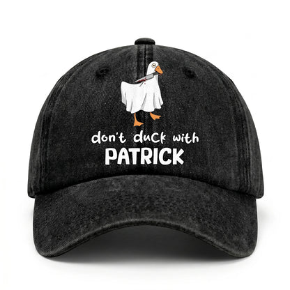 Don't Duck With Your Name Funny Washed Cap PATRICK 13K1 C129PF