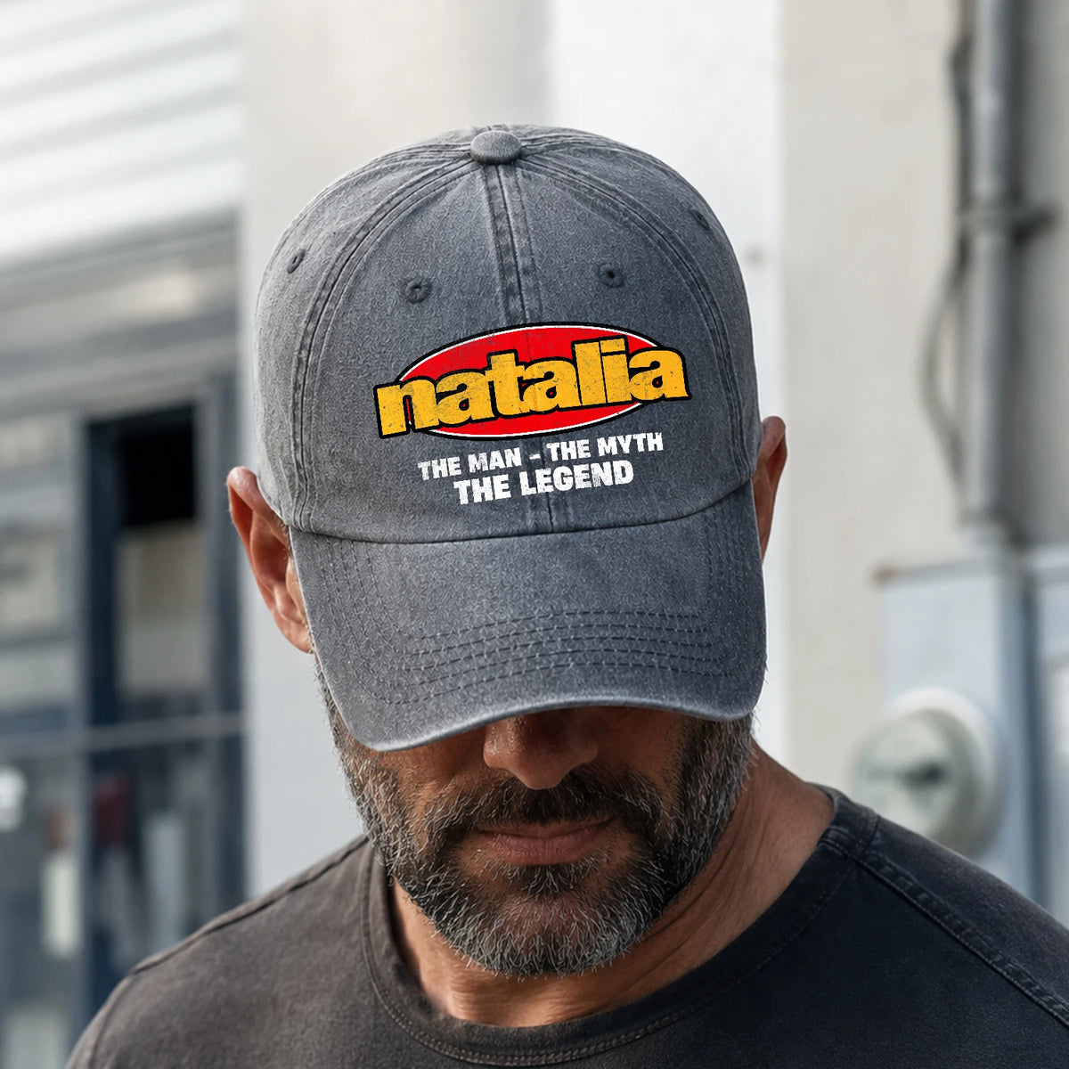 The Man The Myth The Legend Vintage Logo Washed Cap NATALIA 13K1 C162PF