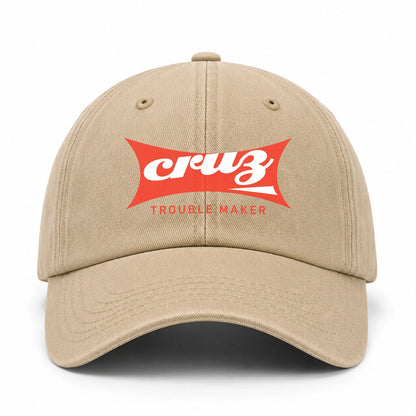Trouble Maker Red Logo Washed Cap CRUZ 13K1 C78PF