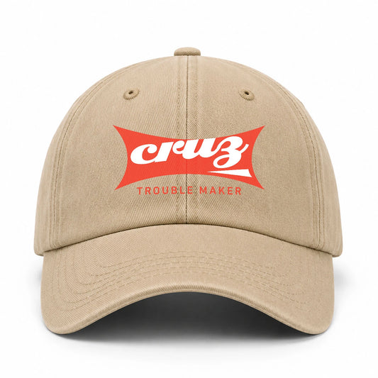 Trouble Maker Red Logo Washed Cap CRUZ 13K1 C78PF