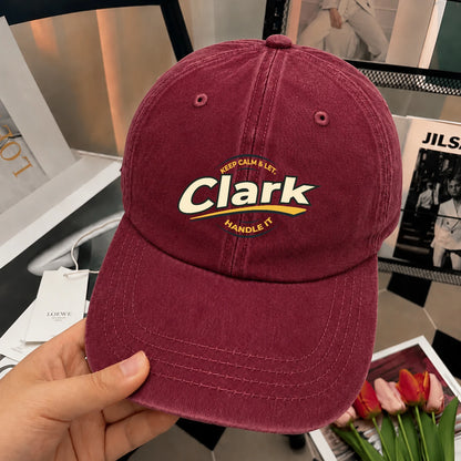 Keep Calm & Let Your Name Handle It Burgundy Washed Cap CLARK 13K1 C105PF