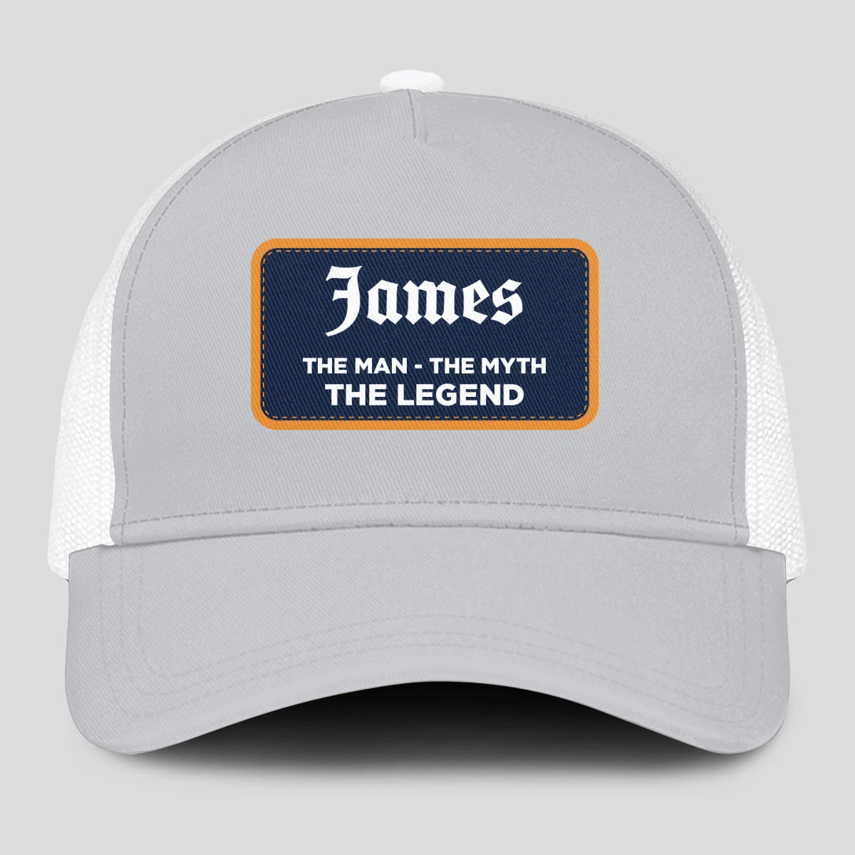 The Man The Myth The Legend Gray Mesh Cap JAMES 13K1 C204PF