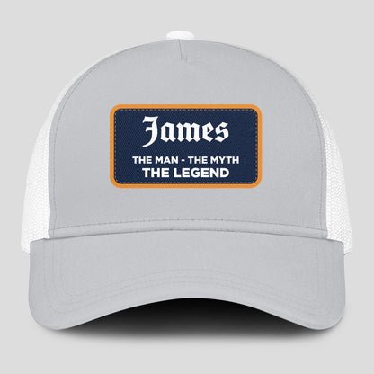 The Man The Myth The Legend Gray Mesh Cap JAMES 13K1 C204PF