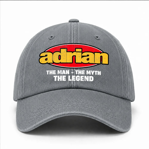 The Man The Myth The Legend Vintage Logo Washed Cap ADRIAN 13K1 C162PF