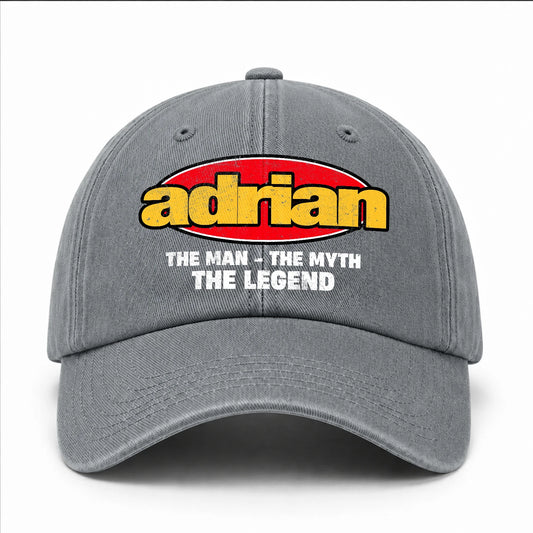 The Man The Myth The Legend Vintage Logo Washed Cap ADRIAN 13K1 C162PF