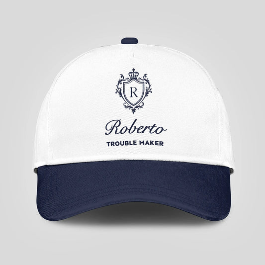 Trouble Maker Funny Blue And White Cap ROBERTO 13K1 C152PF