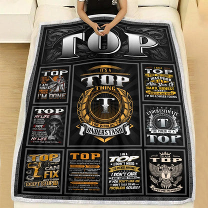 TOP Personalized Blanket | Custom Name Cozy Throw Gift 13K1-BK2