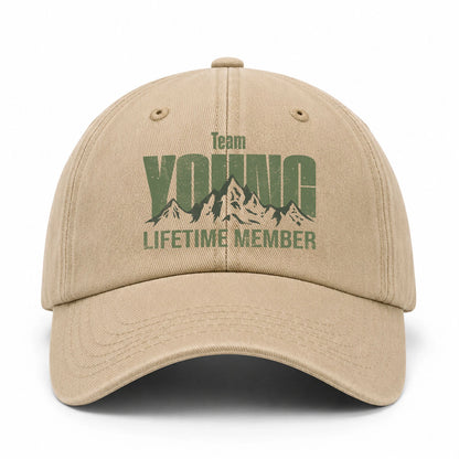 Team Your Name Lifetime Member Mountain Cap YOUNG 13K1 C58PF